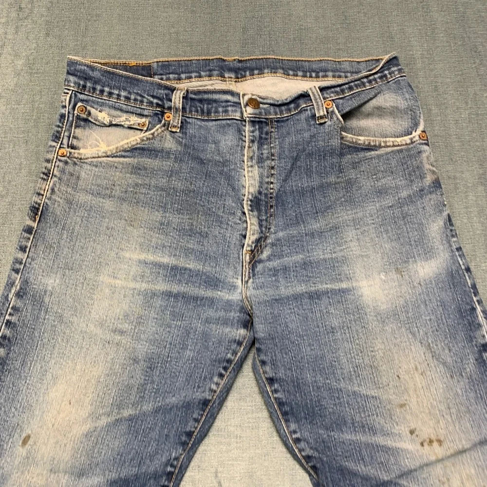 Vintage Levi's 521 Jeans Mens 38x30 Blue Denim Stretch Medium Wash Straight Leg